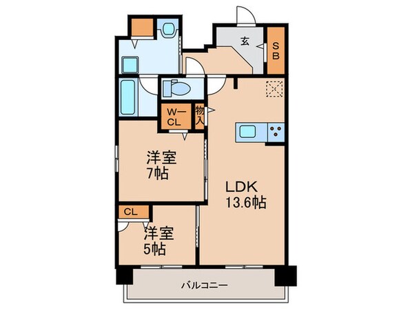 グランデール博多の物件間取画像